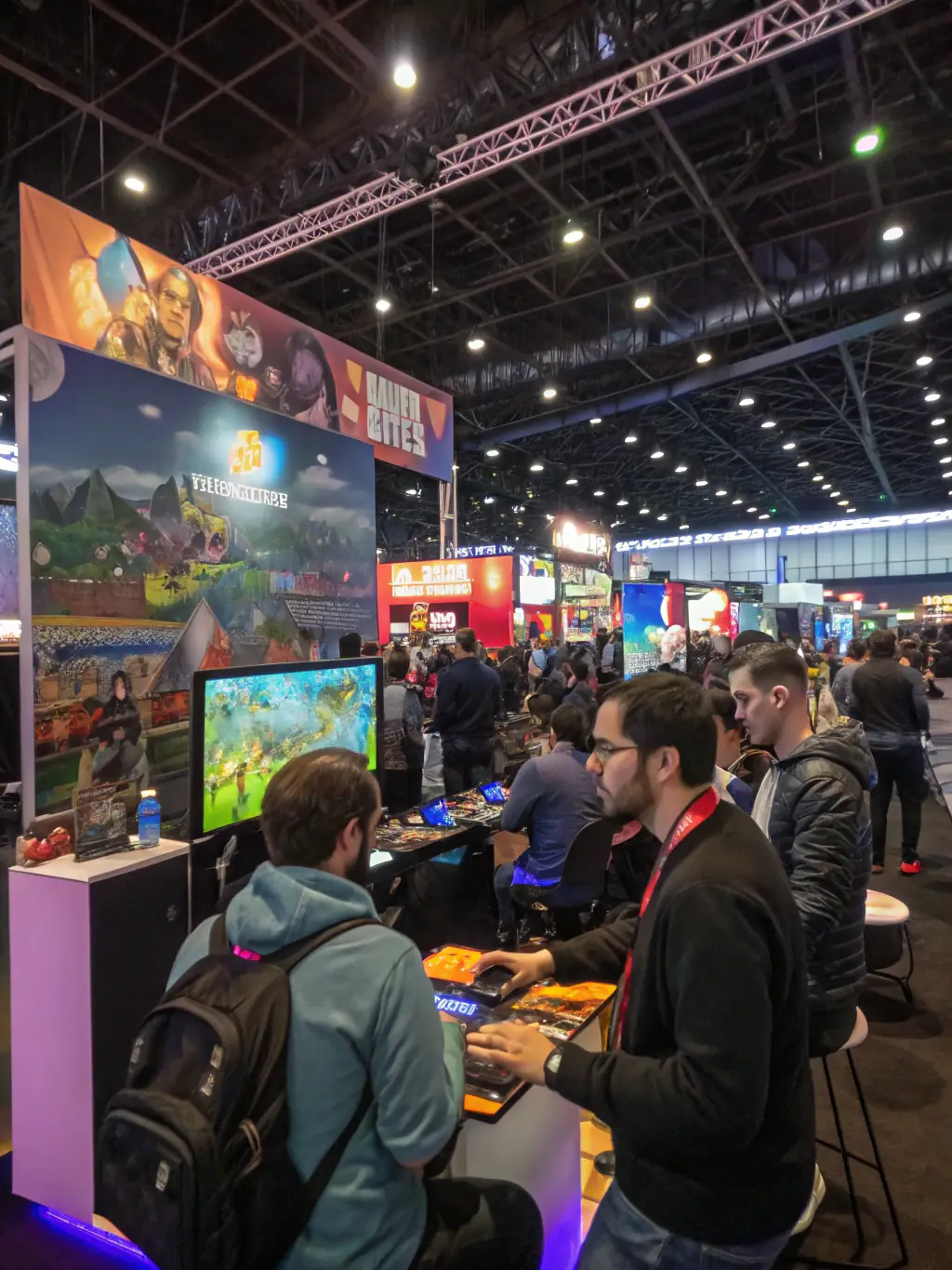 A successful game launch event, with attendees engaging with the game and promotional materials, demonstrating the impact of effective marketing.